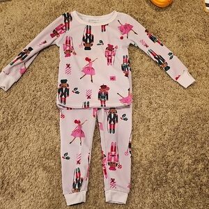 Carter's Festive Nutcracker Pajama Set - Pink and White